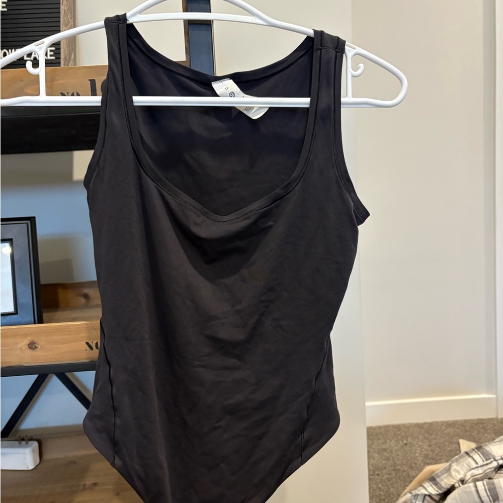 Lululemon Athletica Black Sleeveless Fitted Bodysuit